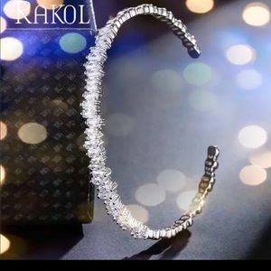 Brand new thin silver Baguette bracelet